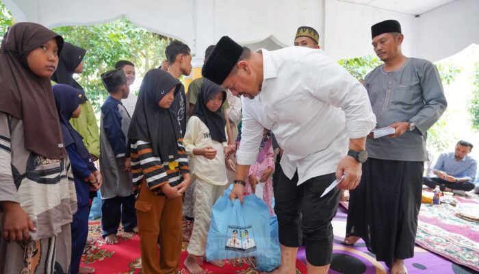 Bupati Batu Bara Hadiri Dzikir dan Doa Bersama serta Serahkan Santunan kepada 100 Anak Yatim di Desa Kwala Gunung