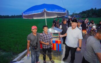 Dukung Ekonomi Kreatif Tingkat Desa, Bupati Batu Bara Kunjungi Sawah Viral Bahagia