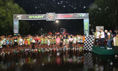 Kapolres Bondowoso Dukung Infantry Night Run 2026 — Hujan Tak Padamkan Semangat Ribuan Pelari