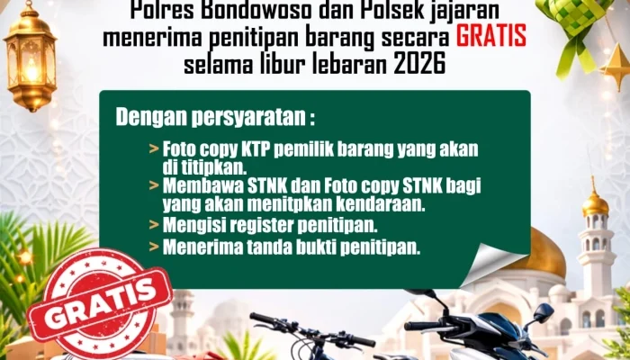 Mudik Tenang, Barang Aman: Polres Bondowoso Hadirkan Layanan Penitipan Kendaraan dan Barang Berharga Gratis!
