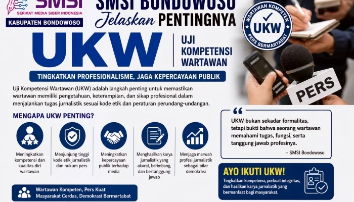 SMSI Bondowoso Jelaskan Pentingnya UKW untuk Tingkatkan Profesionalisme Wartawan