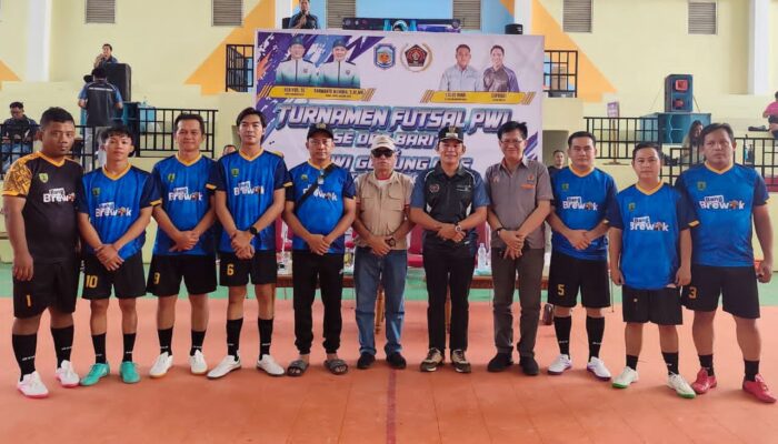Ketua DPRD Murung Raya Hadiri Pembukaan Turnamen Futsal PWI se-DAS Barito