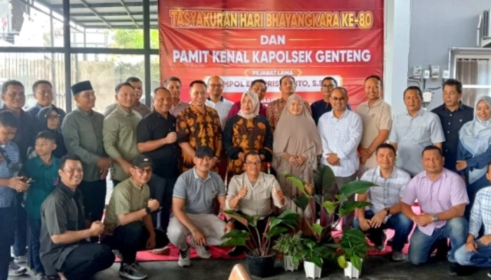 Tasyakuran Hari Bhayangkara ke-80 Dirangkai Kenal Pamit Kapolsek Genteng