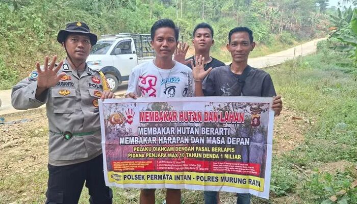 Polsek Permata Intan Tingkatkan Pencegahan Karhutla di Tumbang Lahung