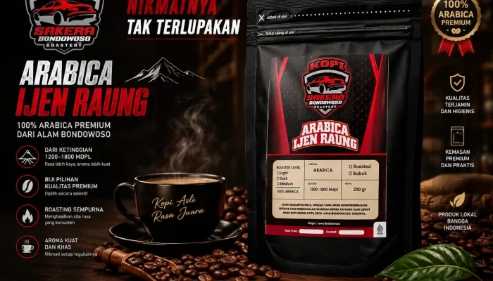 Dukung Produk Lokal, Sakera Bondowoso Luncurkan Kopi Arabika Ijen Raung