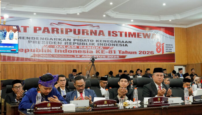 Bupati Batu Bara Hadiri Paripurna Istimewa Pidato Kenegaraan HUT ke-81 Kemerdekaan RI