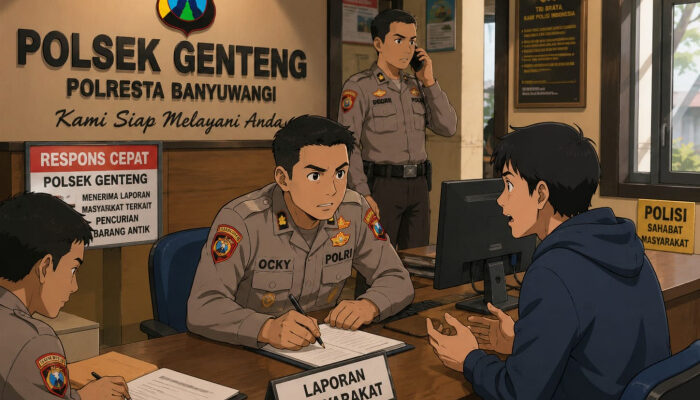 Polsek Genteng Periksa Saksi dan Rekaman CCTV Adanya Dugaan Pencurian Barang Antik