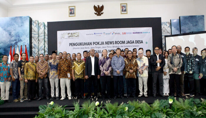 Pengukuhan Pokja News Room Jaga Desa SMSI, Hashim Tekankan Pentingnya Pers Lawan Hoaks