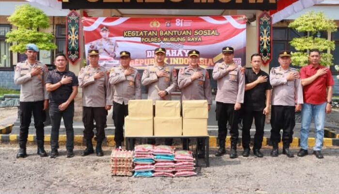 Sambut HUT ke-81 RI, Polres Murung Raya Salurkan Bansos ke Panti Asuhan