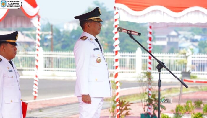 Bupati Heriyus Pimpin Upacara HUT ke-81 RI di Murung Raya