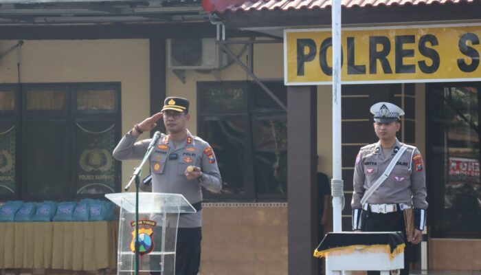 Kapolres Sampang, Pimpin Apel Polantas Presisi
