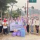 Perempuan Bangsa Kalteng Bagikan 1.000 Masker dan Air Mineral di Tengah Kabut Asap