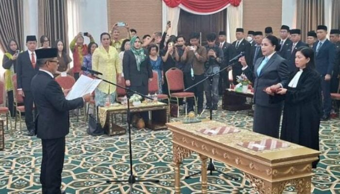 Heriyus Lantik Lynda Kristiane sebagai Sekda Definitif Murung Raya