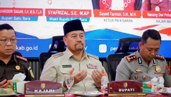 Bupati Batu Bara bersama Unsur Forkopimda Rapat Penguatan Koordinasi Penyelesaian Konflik Agraria
