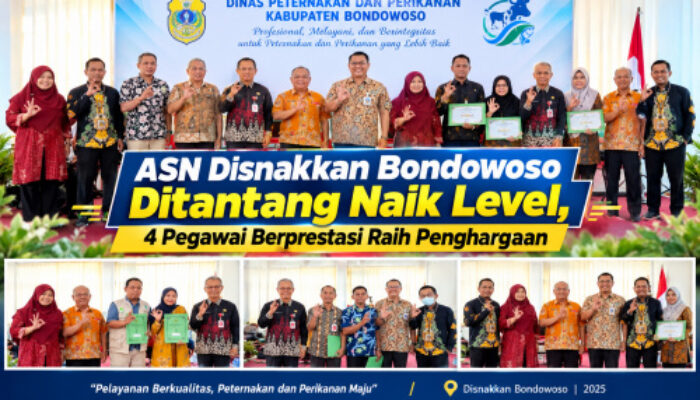 ASN Disnakkan Bondowoso Ditekan Naik Level, 4 Jagoan Pelayanan Dapat Penghargaan