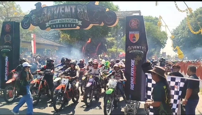 Kodim Bondowoso Semarakkan HUT TNI ke-81, 900 Peserta Ramaikan Riding dan Trail Adventure ARVENT 81